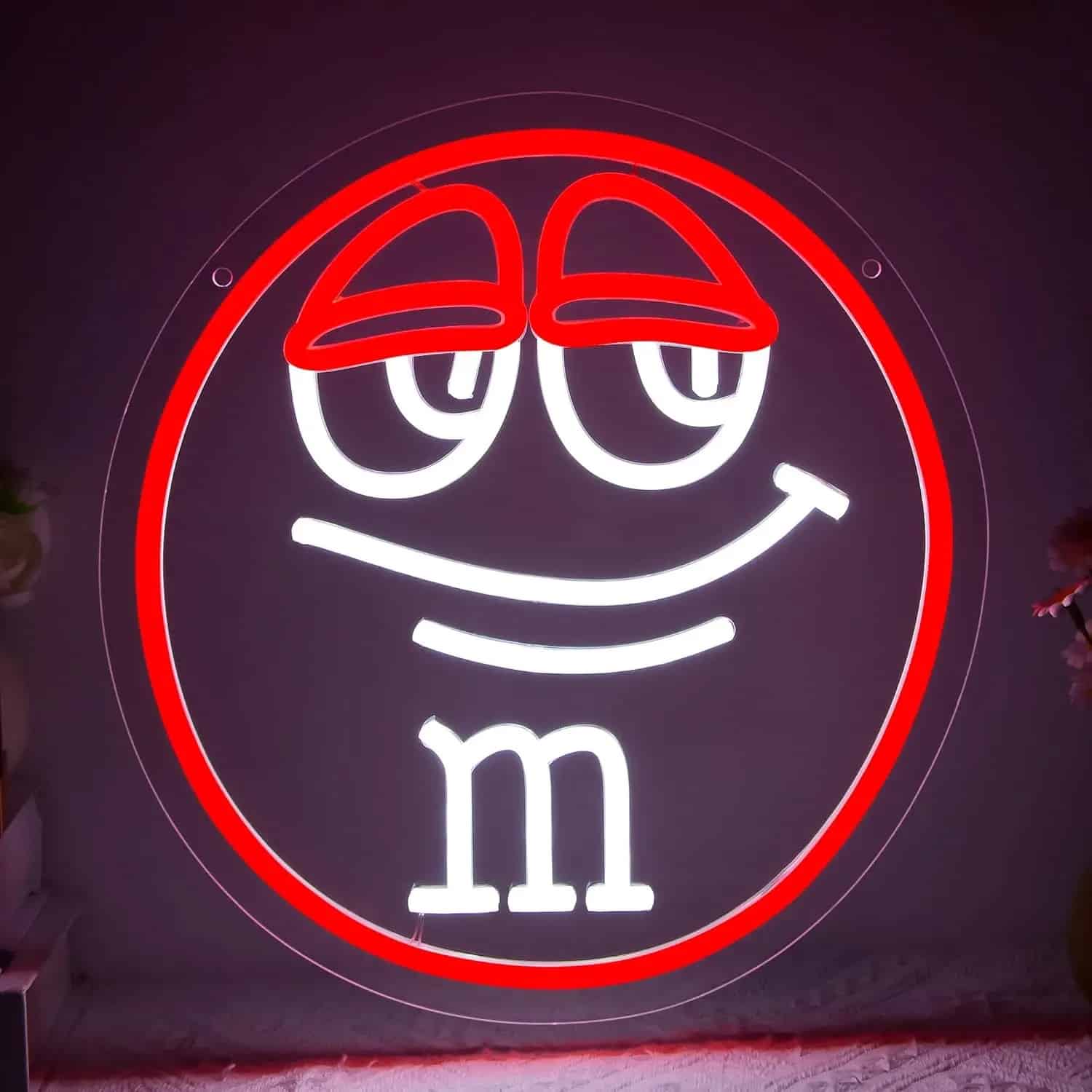 Neon LED M&M Rouge