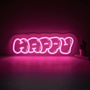 Neon LED Happy