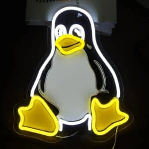 Neon LED Logo Linux