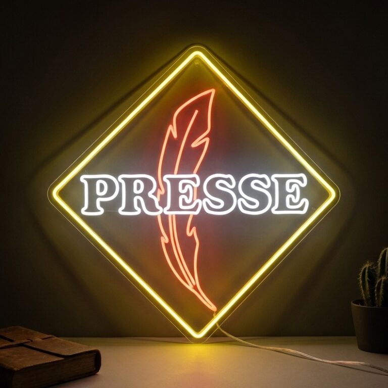 neon logo presse