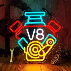 Neon LED Moteur V8