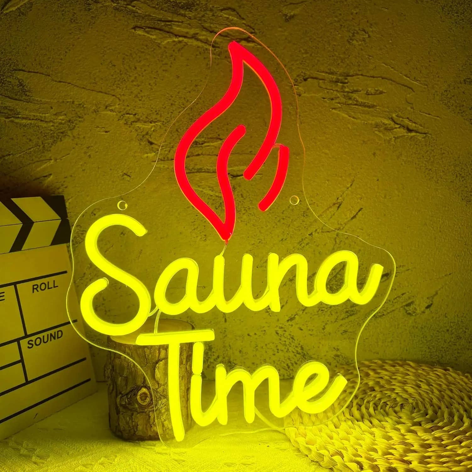 Neon LED Sauna Time