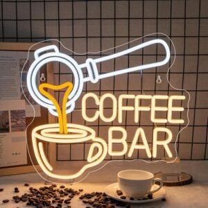 Neon LED Coffee Bar