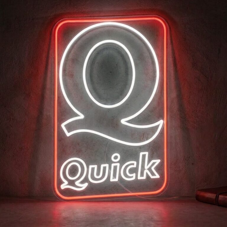 neon logo quick