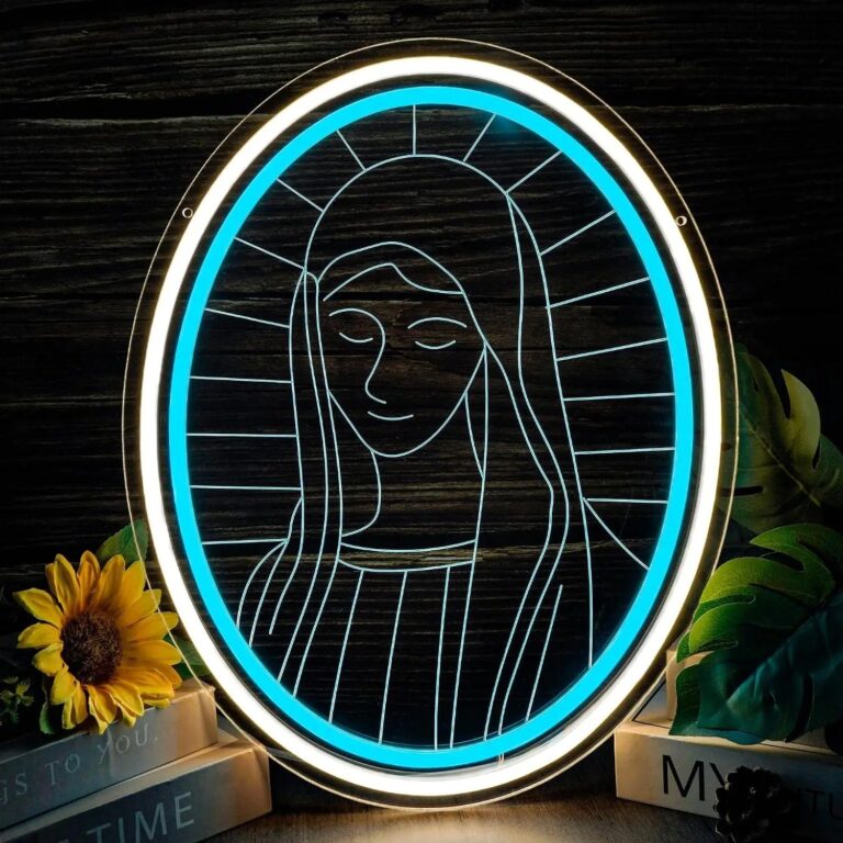 neon vierge marie