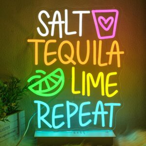 Neon LED Salt Tequila Lime Repeat