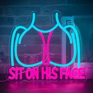 Neon LED Sit on his Face