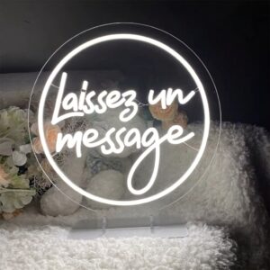 Neon LED Laissez un message (Livre d'or mariage)